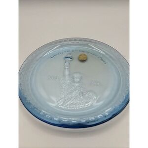 Vintage Tiara Glass Liberty Enlightening the World 1886-1986 Plate 10474